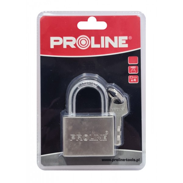 PROLINE λουκέτο ασφαλείας 24860, 4x κλειδιά, μεταλλικό, 60mm - Λουκέτα - Κλειδαριές
