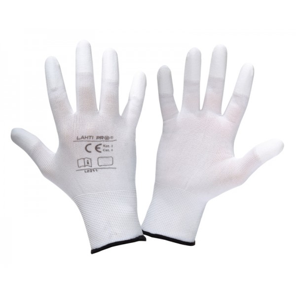 LAHTI PRO γάντια εργασίας L2311, λεπτά, 11/2XL, λευκά - LAHTI PRO