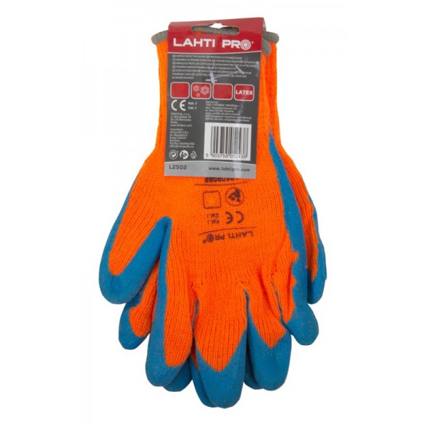 LAHTI PRO γάντια εργασίας L2502, προστασία έως -50°C, 9/L πορτοκαλί-μπλε - LAHTI PRO