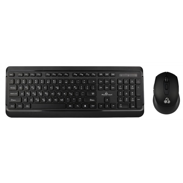 POWERTECH set ποντίκι & πληκτρολόγιο PT-1060, ασύρματο, 1600dpi, μαύρο - Συνοδευτικά PC