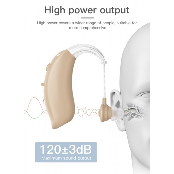 POWERTECH ακουστικό βαρηκοΐας PT-1095 με θήκη, επαναφορτιζόμενο, μπεζ - Ακουστικά - Bluetooth