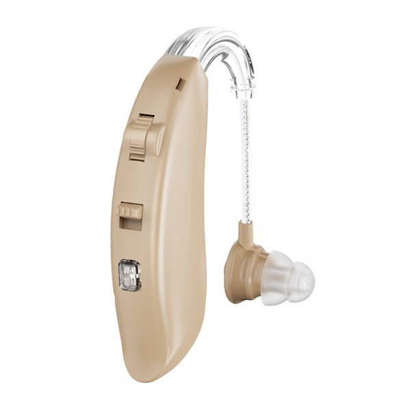 POWERTECH ακουστικό βαρηκοΐας PT-1095 με θήκη, επαναφορτιζόμενο, μπεζ - Ακουστικά - Bluetooth
