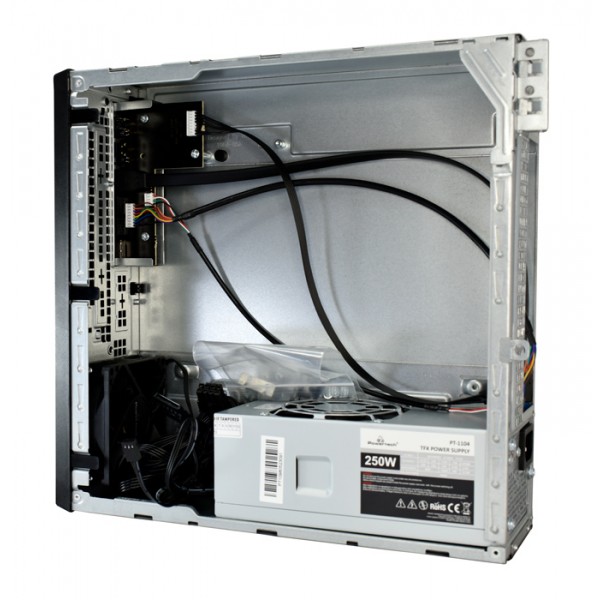 POWERTECH PC Case PT-1098 με 250W PSU, Mini-ITX, 280x93x290mm, μαύρο - PC & Αναβάθμιση