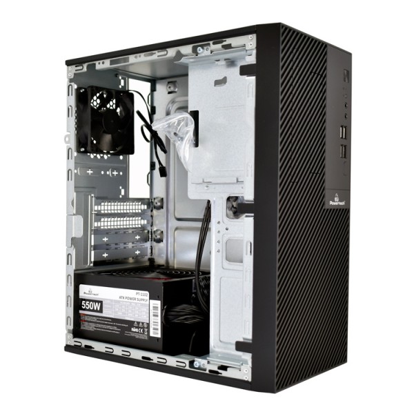 POWERTECH PC Case PT-1101 με 550W PSU, Micro-ATX, 265x168x353mm, μαύρο - PC & Αναβάθμιση