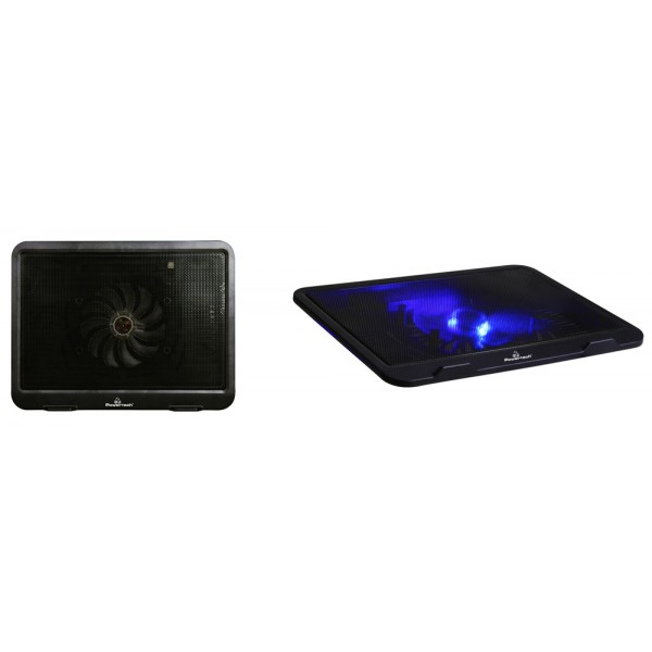 POWERTECH Βάση & ψύξη laptop PT-740 έως 15.6", 125mm fan, LED, μαύρο - Βάσεις, Ψύξη & Αξεσουάρ
