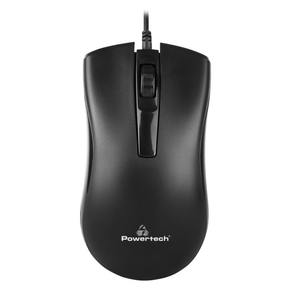 POWERTECH ενσύρματο ποντίκι PT-808, 1000DPI, USB, μαύρο - Συνοδευτικά PC