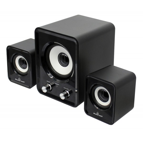 POWERTECH ηχεία Essential sound PT-843, 2.1, 5W + 2x 3W, 3.5mm, μαύρα - Σύγκριση Προϊόντων