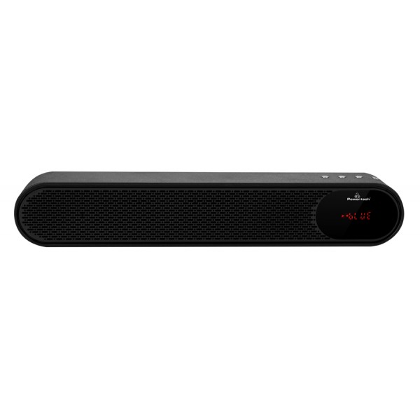 POWERTECH soundbar PT-986, 10W RMS, TWS, FM, 1200mAh, μαύρο - Ηχεία