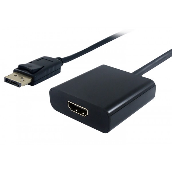 POWERTECH αντάπτορας DisplayPort σε HDMI PTH-031, passive, μαύρο - Εικόνα
