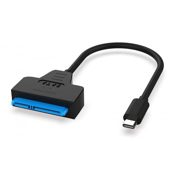 POWERTECH καλώδιο USB-C σε SATA PTH-083, 6Gbps, 2.5" & 3.5" HDD, μαύρο - Θήκες & Trays Σκληρών Δίσκων