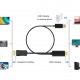 POWERTECH καλώδιο DisplayPort σε HDMI PTH-104, USB, 4K, 1.8m, μαύρο