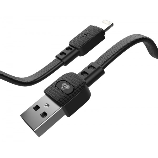 POWERTECH καλώδιο USB σε Lightning armor PTR-0099, 15W 3A, 1m, μαύρο - USB