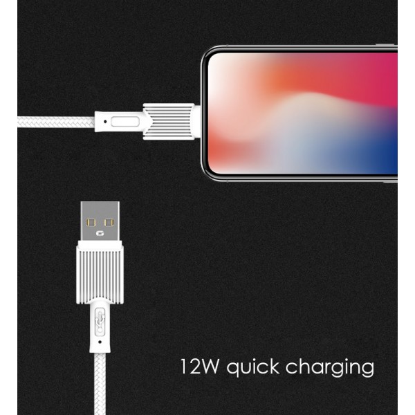 POWERTECH καλώδιο USB σε Micro USB eco PTR-0109, 12W 2.4A, 1m, λευκό - Powertech
