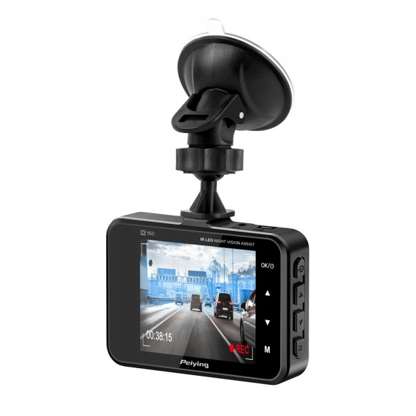 PEIYING κάμερα αυτοκινήτου Basic D150 για παρμπρίζ, 2.4" οθόνη, 1080p FHD - PEIYING