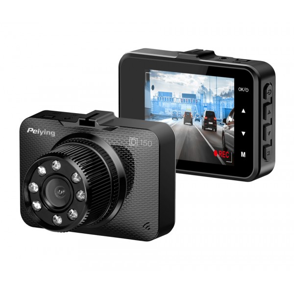 PEIYING κάμερα αυτοκινήτου Basic D150 για παρμπρίζ, 2.4" οθόνη, 1080p FHD - PEIYING