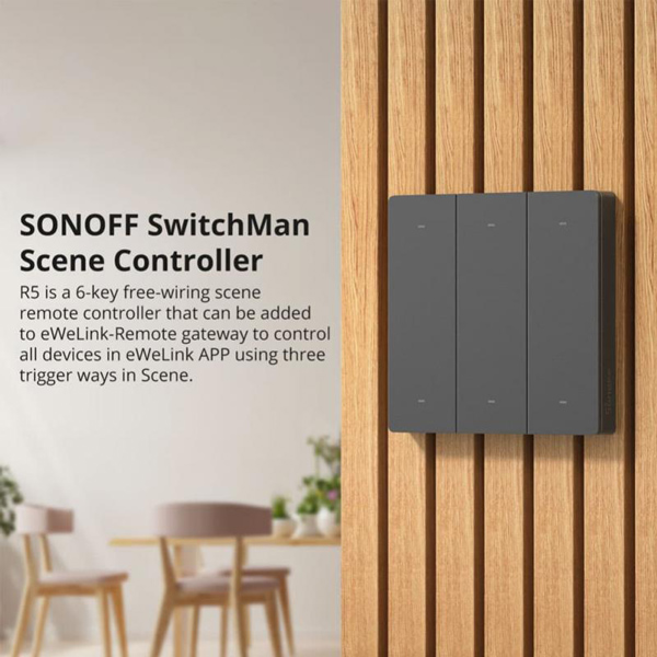 SONOFF smart διακόπτης R5W με 6x πλήκτρα, Wi-Fi, λευκός - Ηλεκτρολογικός εξοπλισμός
