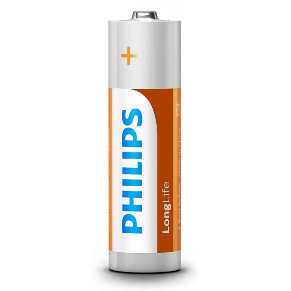 PHILIPS LongLife Zinc chloride μπαταρίες R6L4B/10 AA R6 Mignon, 4τμχ - Philips