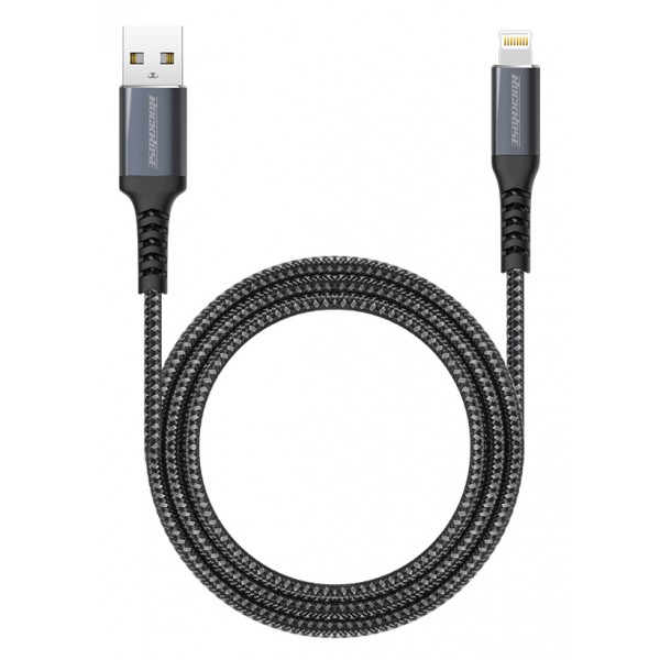 ROCKROSE καλώδιο USB σε Lightning Powerline AL, 2.4A 12W, 1m, μαύρο-μπλε - USB
