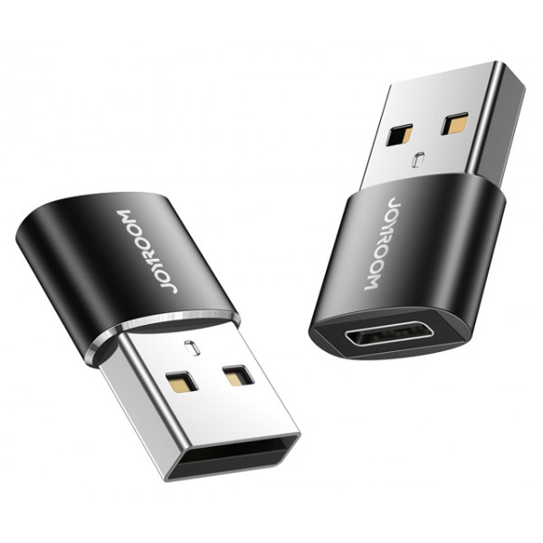 JOYROOM αντάπτορας USB σε USB Type-C S-H152, μαύρος, 2τμχ - JOYROOM