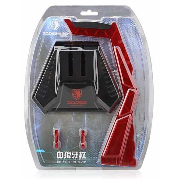 SADES Stand Wolfbone D1 για headset, κοκκινο