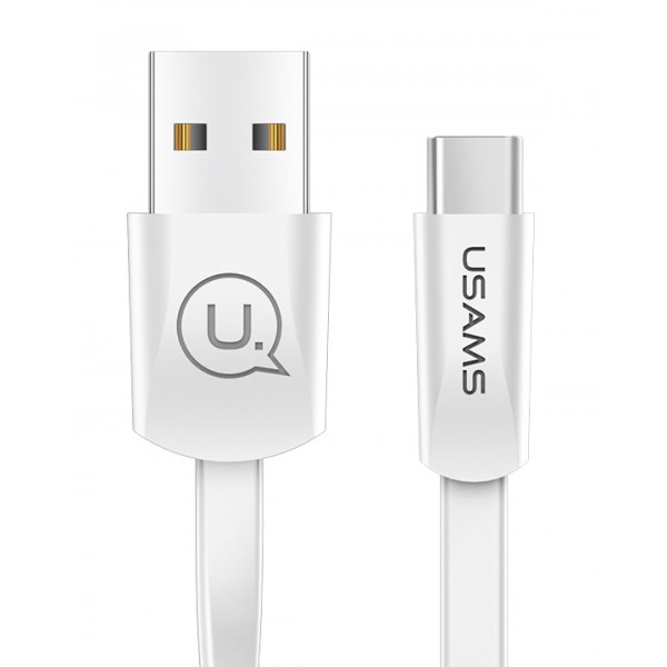 USAMS Καλώδιο USB σε Type-C US-SJ200, 1.2m, λευκό - USAMS