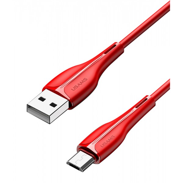 USAMS καλώδιο Micro USB σε USB US-SJ373, 2A, 1m, κόκκινο - USB