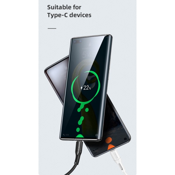 USAMS καλώδιο USB-C σε USB US-SJ501, 2A, 1m, λευκό - USAMS
