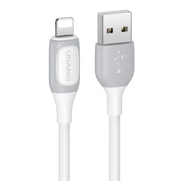 USAMS καλώδιο Lightning σε USB US-SJ595, 2.4A, 1m, λευκό - USB