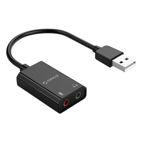 ORICO USB κάρτα ήχου SKT2, USB2.0, 2x 3.5mm, μαύρο - ORICO