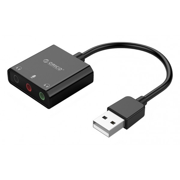 ORICO USB κάρτα ήχου SKT3, USB2.0, 3x 3.5mm, μαύρο - ORICO