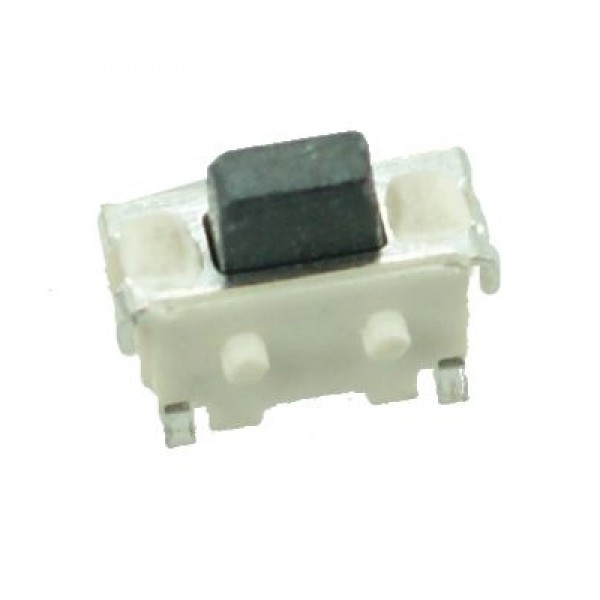 SMD Button - 2 PIN, Nickel, Silver/Black - Connectors
