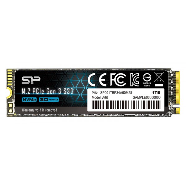 SILICON POWER SSD PCIe Gen3x4 P34A60 M.2 2280, 1TB, 2.200-1.600MB/s - Silicon Power