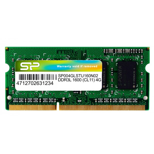 SILICON POWER Μνήμη DDR3L SODimm , 4GB, 1600MHz, PC3L-12800, CL11, 1.35v - PC & Αναβάθμιση