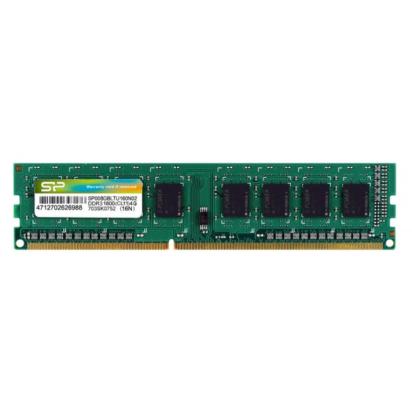 SILICON POWER μνήμη RAM 8GB DDR3, 1600MHz PC3-12800, 1.5V - Silicon Power