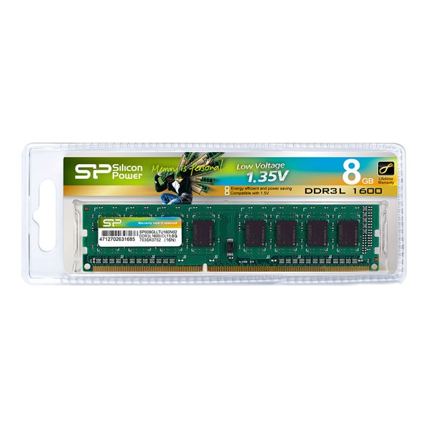 SILICON POWER μνήμη DDR3L UDIMM SP008GLLTU160N02, 8GB, 1600MHz, CL11 - PC & Αναβάθμιση