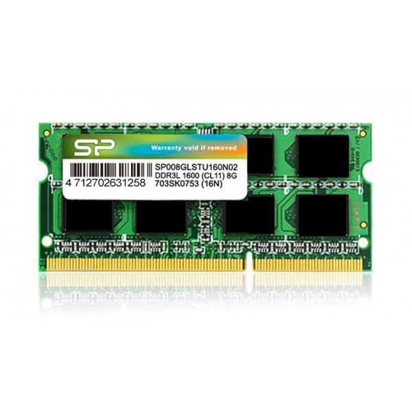 SILICON POWER Μνήμη 8GB DDR3L SODimm, PC3L 12800, 1600MHz, CL11, 1.35v - Μνήμες RAM