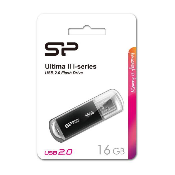SILICON POWER USB Flash Drive Ultima II-I, 16GB, USB 2.0, μαύρο - Silicon Power
