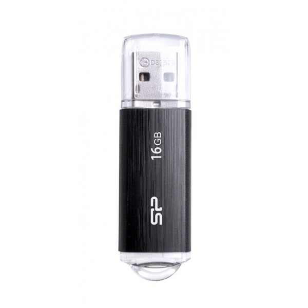 SILICON POWER USB Flash Drive Ultima U02, 16GB, USB 2.0, μαύρο - Silicon Power