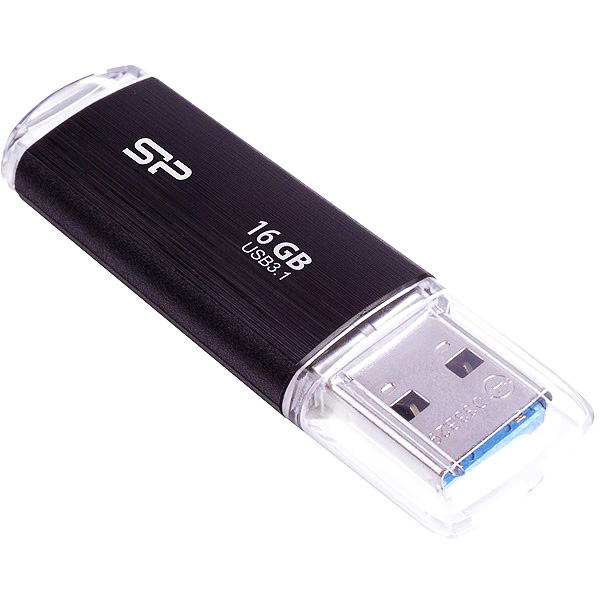 SILICON POWER USB Flash Drive Blaze B02, 16GB, USB 3.2, μαύρο - Silicon Power