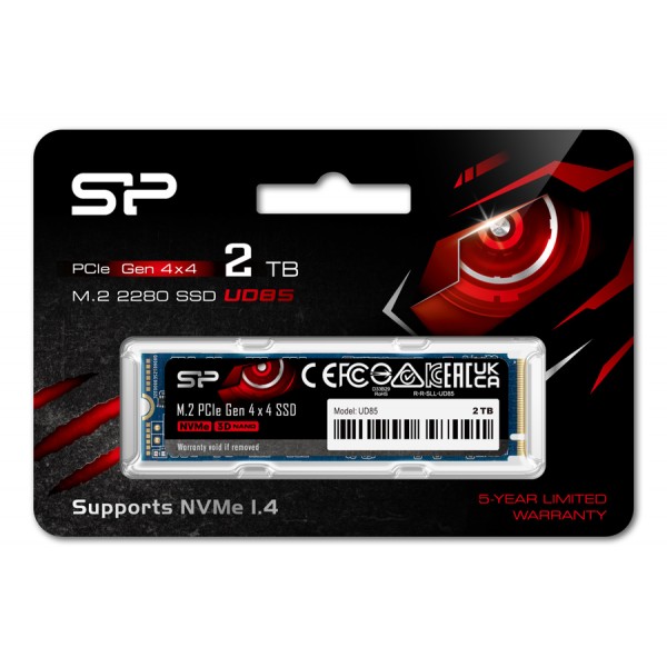 SILICON POWER SSD PCIe Gen4x4 M.2 2280 UD85, 2TB, 3.600-2.800MB/s - Silicon Power