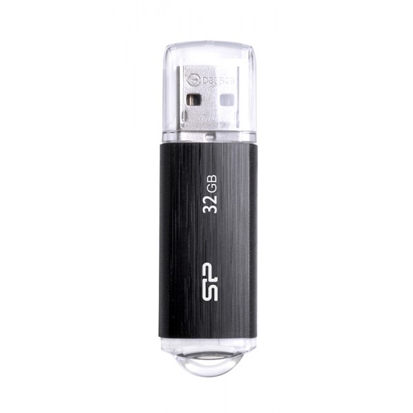 SILICON POWER USB Flash Drive Ultima U02, 32GB, USB 2.0, μαύρο - Silicon Power