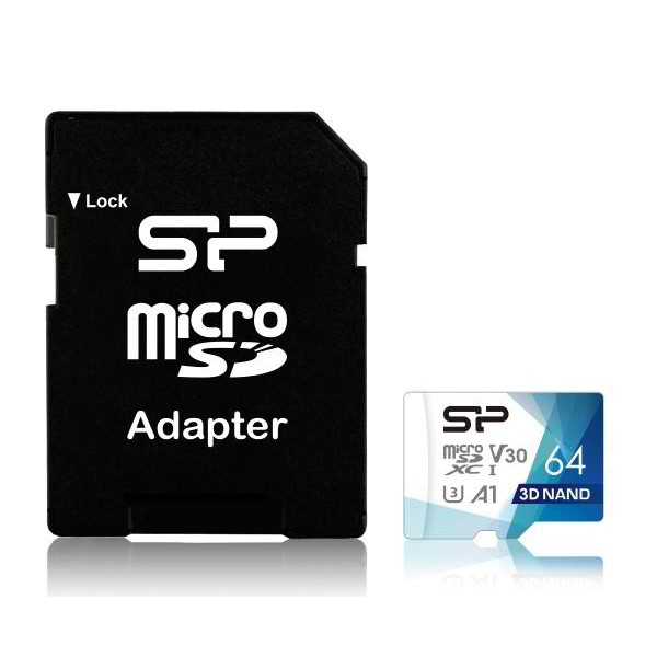 SILICON POWER κάρτα μνήμης Superior Pro microSDXC UHS-I, 64GB, Class 30 - Silicon Power