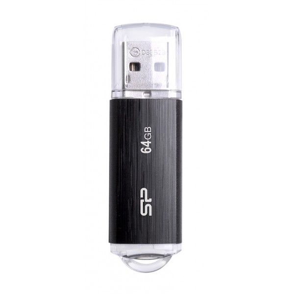 SILICON POWER USB Flash Drive Ultima U02, 64GB, USB 2.0, μαύρο - Silicon Power