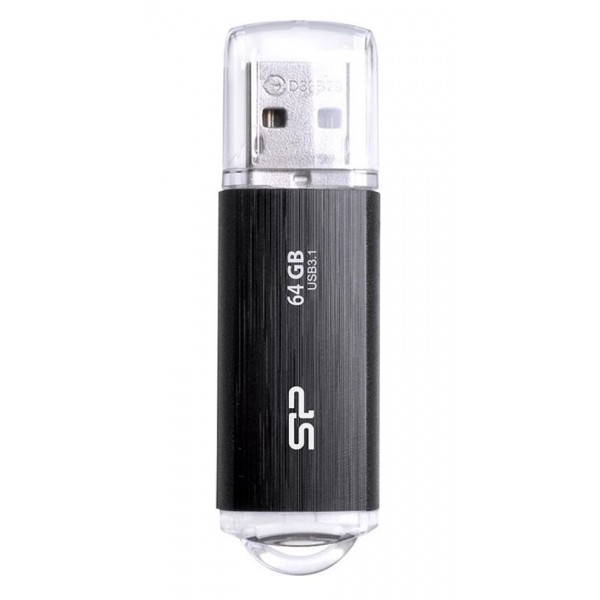SILICON POWER USB Flash Drive Blaze B02, 64GB, USB 3.2, μαύρο - Silicon Power