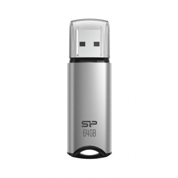 SILICON POWER USB Flash Drive Marvel M02, 64GB, USB 3.2, γκρι - Silicon Power