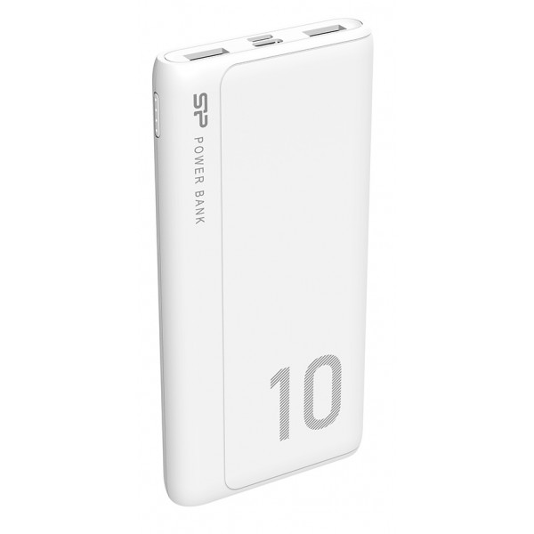 SILICON POWER power bank GP15, 10000mAh, 2x USB output, 2.1A, λευκό - Power Bank