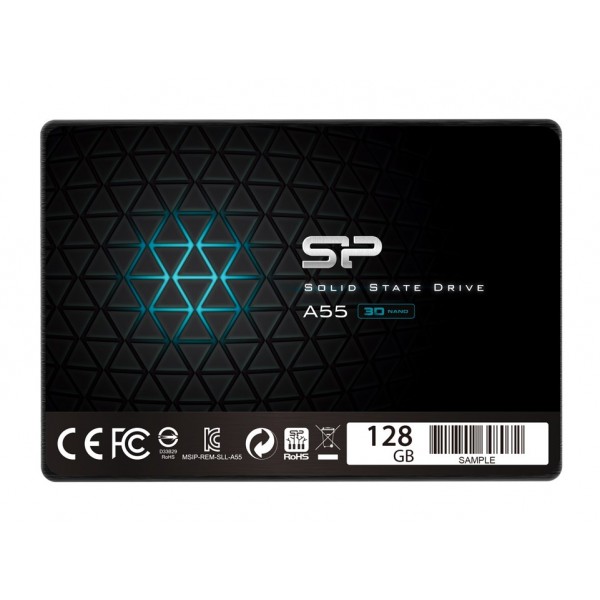 SILICON POWER SSD A55 128GB, 2.5", SATA III, 550-420MB/s 7mm, TLC - SSD Δίσκοι