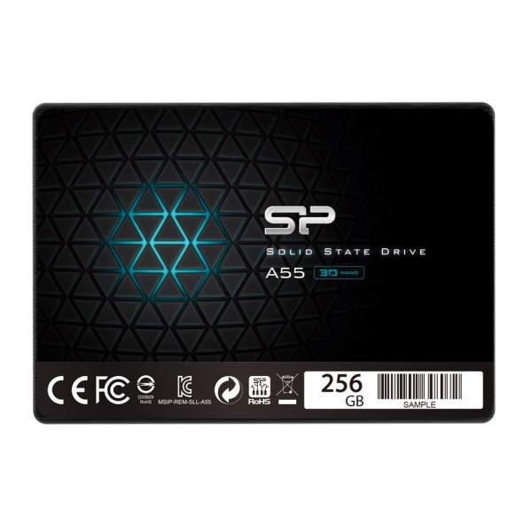 SILICON POWER SSD A55 256GB, 2.5", SATA III, 550-450MB/s 7mm, TLC - Silicon Power
