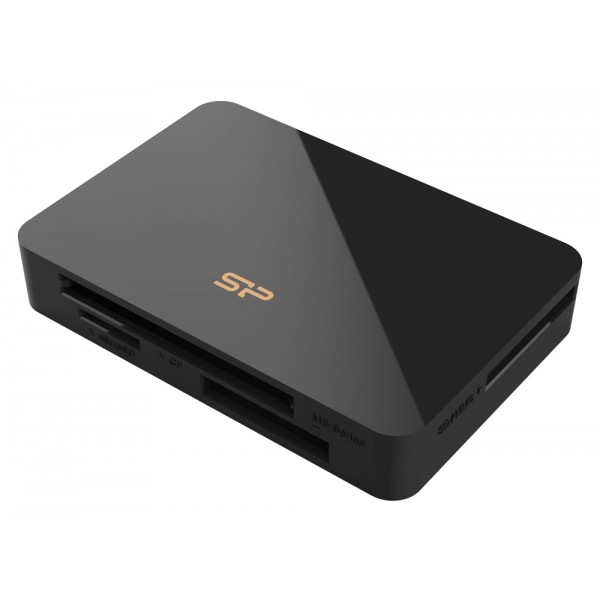 SILICON POWER card reader U3 για SD/microSD/MMC/CF/MS, USB 3.2, μαύρο - Silicon Power