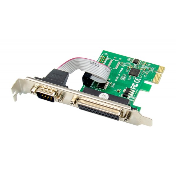 POWERTECH κάρτα επέκτασης PCIe σε serial + parallel ST329, AS99100 - Κάρτες Επέκτασης PCI κ.α